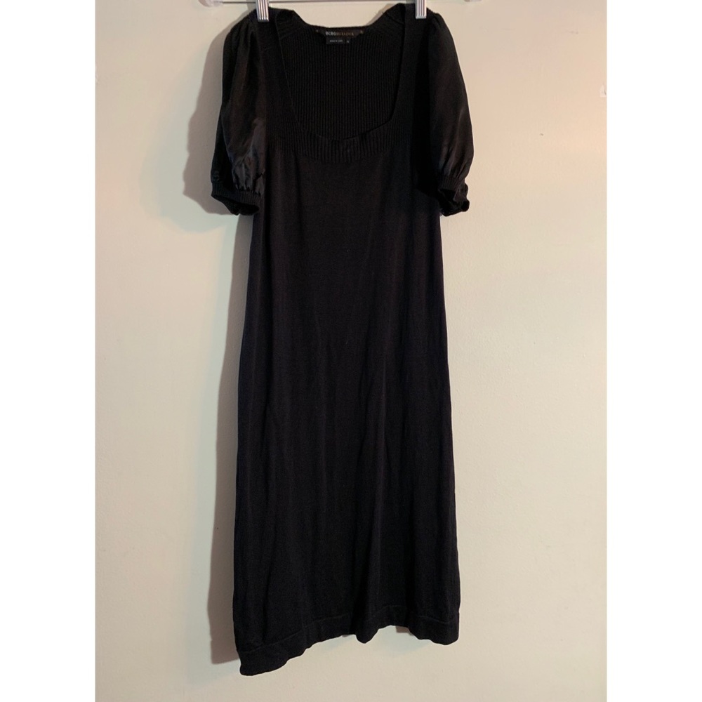 BCBGMAXAZRIA MAX AZRIA BLACK PUFF SLEEVE DRESS XS